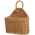 SHINEOFI Woven Hanging Basket Kitchen Storage Basket for Ginger Garlic Wall Hanging for Fruit Vegetable Onion Storage Rustic Hom