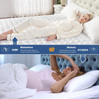 Grt Queen Waterproof Mattress Pad, 100% Waterproof Quilted Fitted Mattress Protector, Noiseless Hollow Cotton Mattress Cover, Fi