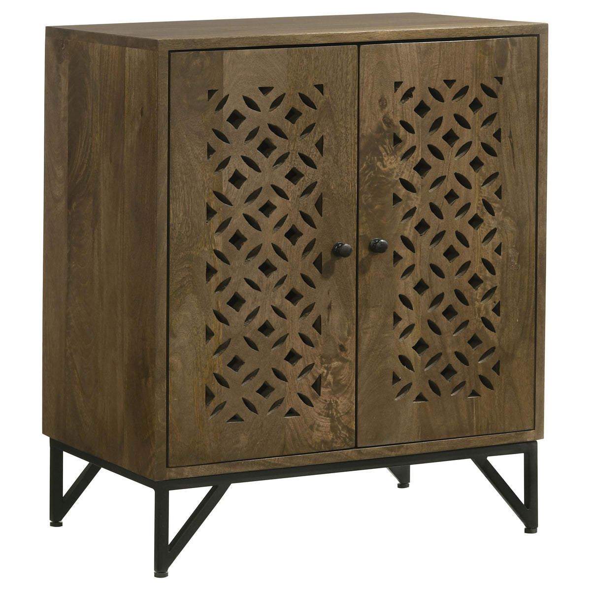 Coaster Zaria 2-Door Wooden Accent Cabinet Brown