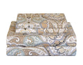 Pointehaven Bedding 3 Pieces Twin 100% Cotton Percale Sheets- Printed Bed Sheet & Pillowcase Sets- Soft Cotton Bed Sheets Set- F
