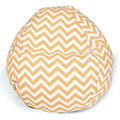 Majestic Home Goods Classic Bean Bag Chair - Chevron Giant Classic Bean Bags for Small Adults and Kids (28 x 28 x 22 Inches) (Ye