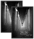 DOAI ART 24x36 Poster Frame Black 2 Pack, Poster Frames 24 x 36 inches or 24x36 Picture Frames with HD Plexiglass for Horizontal