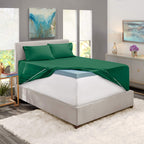 Nestl Extra Deep Pocket Sheets - Fits Mattress 18-24 Inches Deep, Extra Deep Pocket Queen Sheets Sets, 4 Piece Queen Size Sheets, Queen Sheets Deep Pocket, Hunter Green Queen