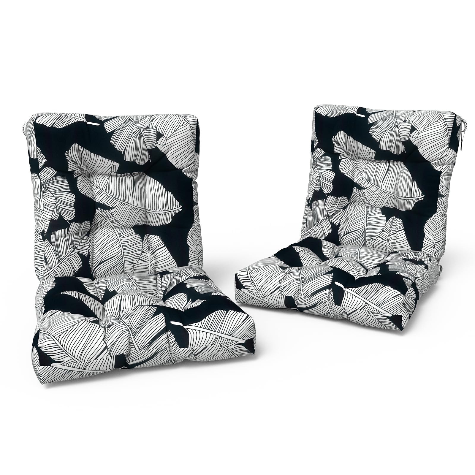 Lvtxiii Outdoor Tufted Seat Cushions, Solid Seat And Back Chair Cushion With Ties, Patio Replacement Rocking Chair Cushion For O