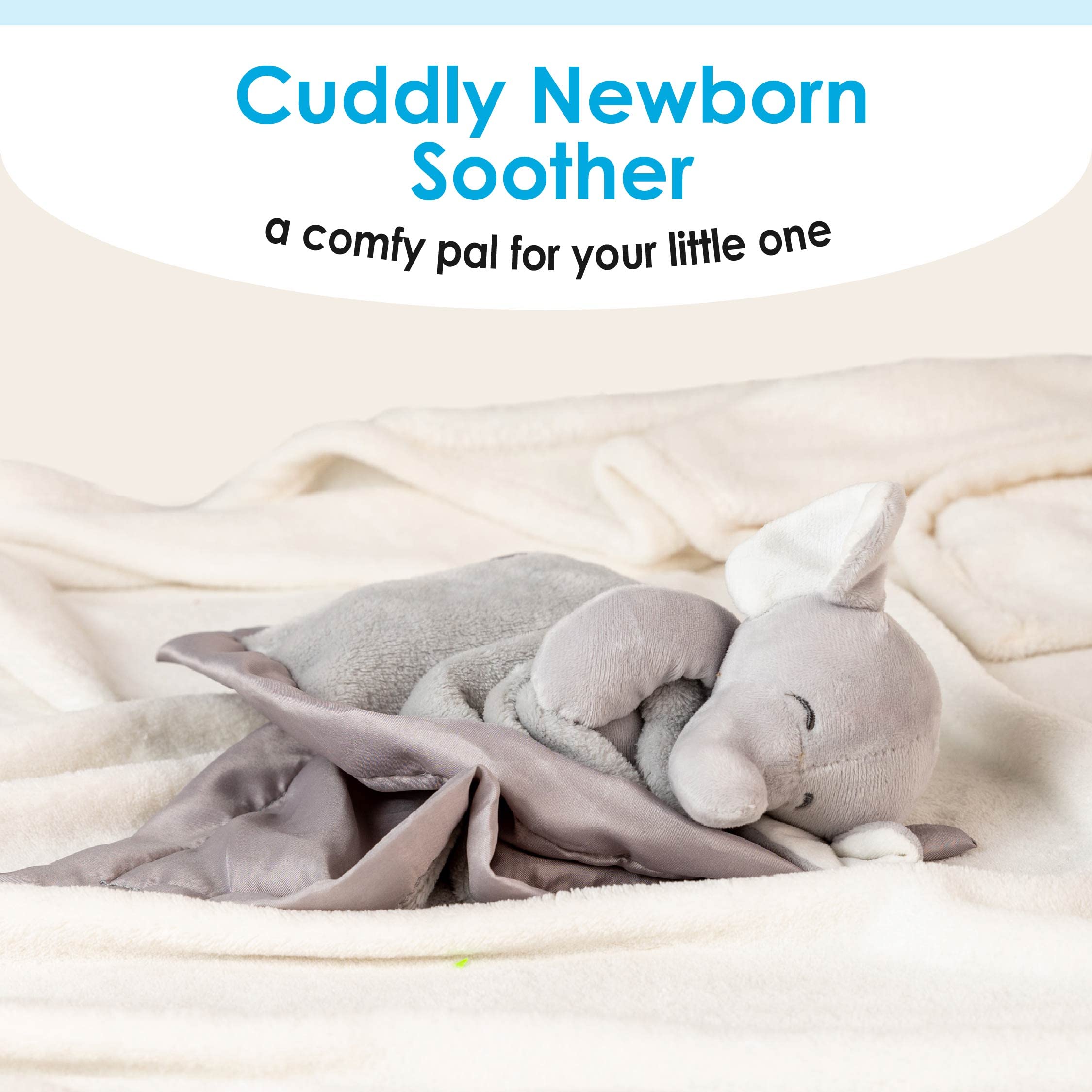 Kids Preferred Carter'S Elephant Plush Stuffed Animal Snuggler Lovey Security Blanket - Gray