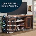 Martin Svensson Home Santa Fe Solid Wood Tv Stand, 65", Antique Black And Aged Distressed Pine