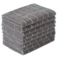 Microfiber Dish Towels - Soft, Super Absorbent and Lint Free Kitchen Towels - 8 Pack (Lattice Designed Gray Colors) - 26 x 18 In