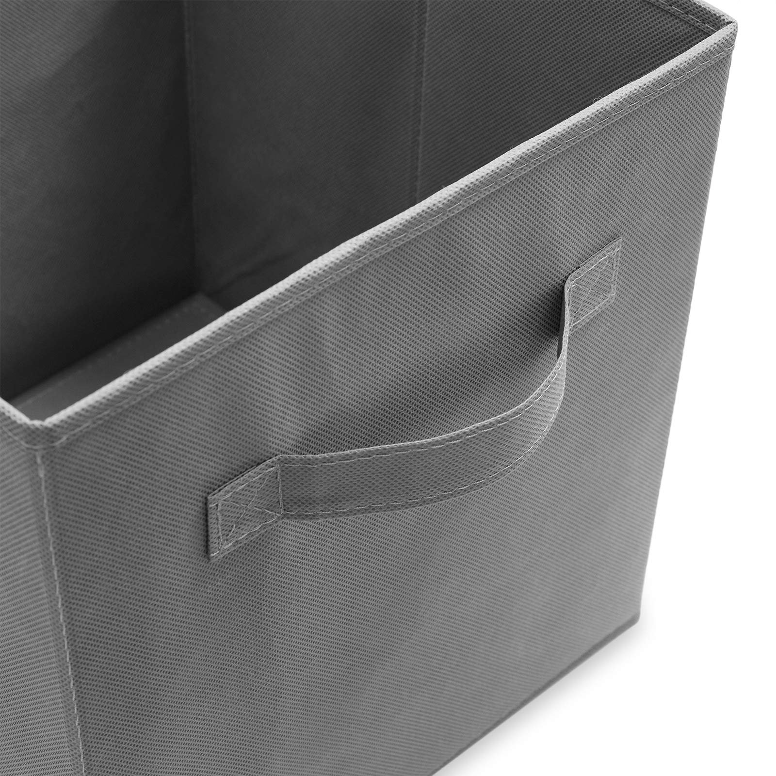 Casafield Set Of 6 Collapsible Fabric Cube Storage Bins, Gray - 11'' Foldable Cloth Baskets For Shelves, Cubby Organizers & More