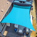 Sunlax Sun Shade Sail, 12'X16' Turquoise Rectangle Canopy Shades For Outdoor Patio Pergola Cover Sunshade Sails Uv Blocking Cano