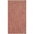 SAFAVIEH Courtyard Collection 2 x 37 Red/Beige CY8022 Indoor/ Outdoor Patio Backyard Mudroom Accent Rug