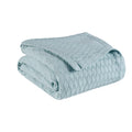 SUPERIOR Diamond Weave, 100% Cotton Cover for Home Blanket, King, Aqua