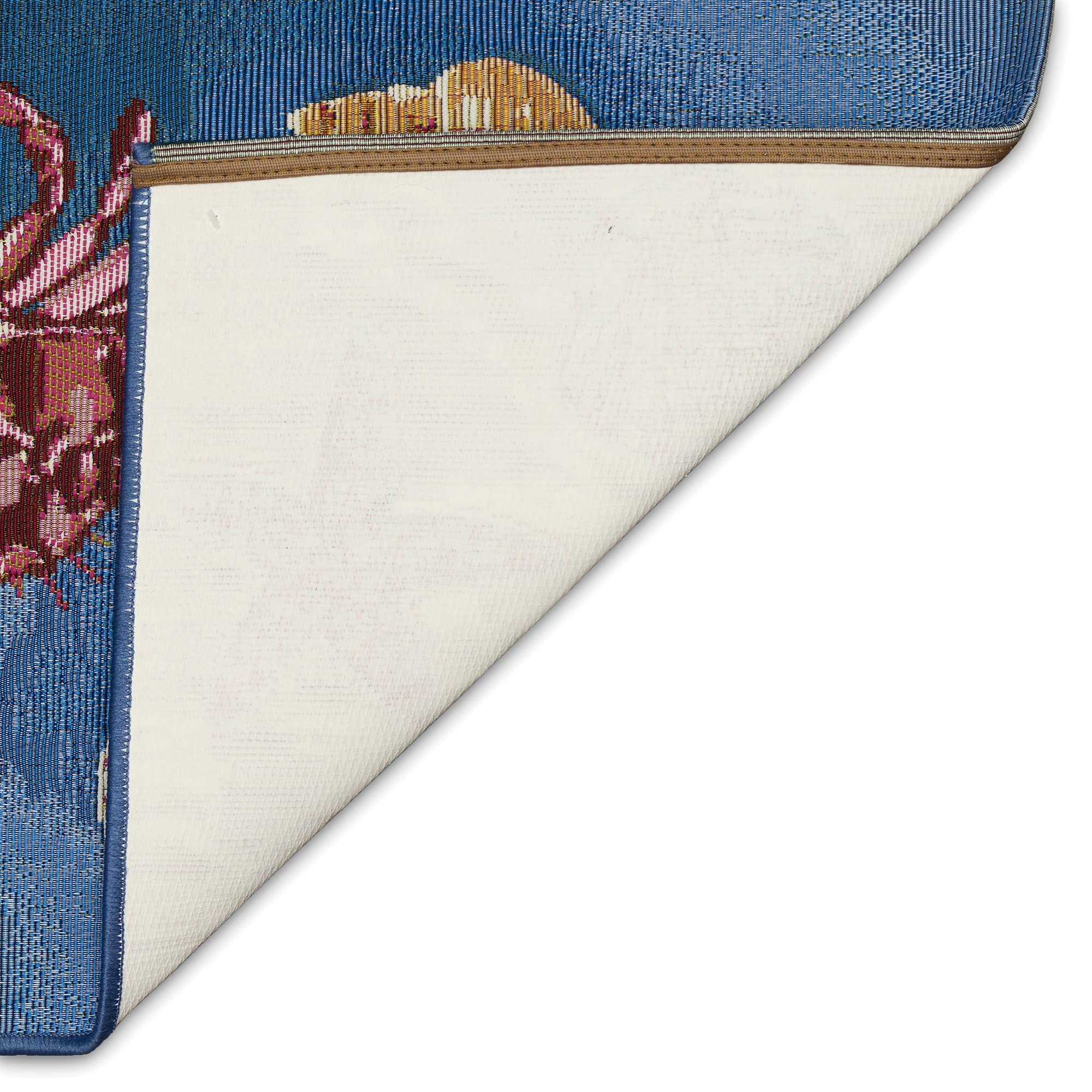 Liora Manne Esencia Machine Washable Non-Slip Low Profile Indoor/Outdoor Mat-Transitional, Coastal, Seashell, Whimsical, Shell We Dance Aqua 2' X 2'10'