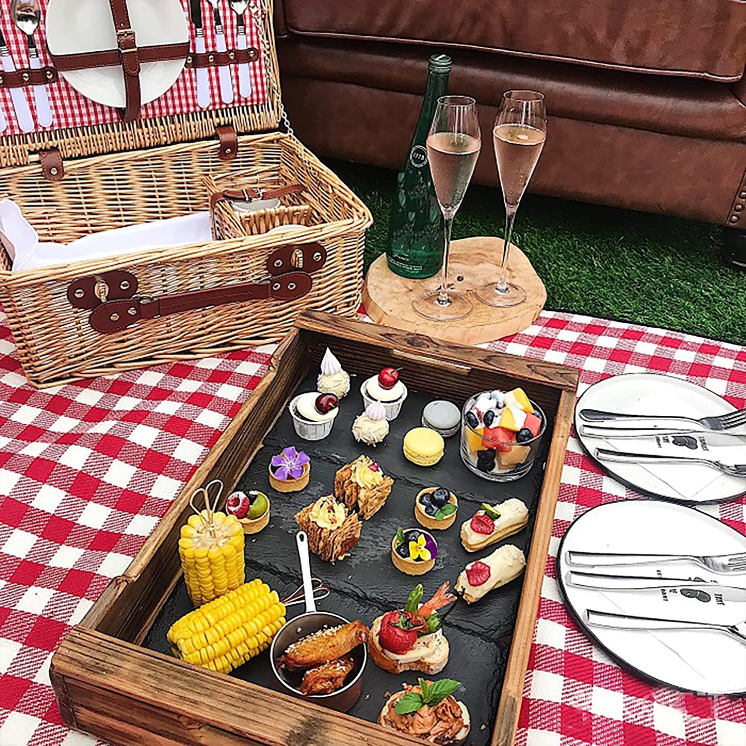 Bealy Picnic Table Covers With Bench Cover Vinyl Tablecloth 96'X30', 8 Foot Tables Fitted Table Cover 3 Set Flannel Backing Elastic Edge Waterproof Wipeable Plastic Covers,Indoor Outdoor Patio