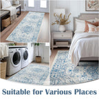 Jinchan Runner Rug 2X5 Hallway Rug Washable Rug Medallion Floral Rug Kitchen Runner Rug Accent Rug Vintage Rug Retro Non Slip Th