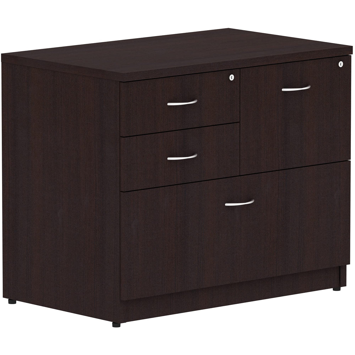 Lorell 2-Box/1-File Espresso 4-Drawer Lateral File