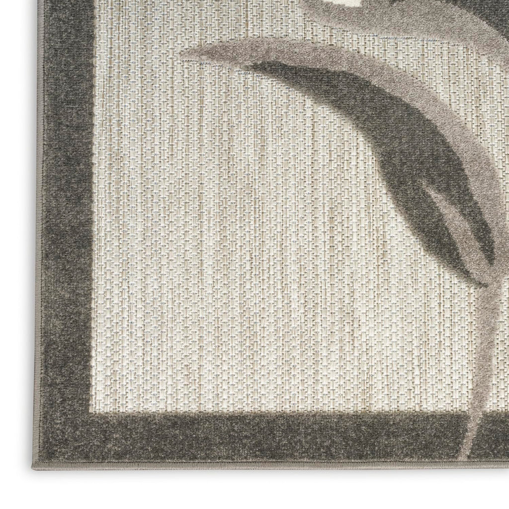 Nourison Aloha Outdoor Beige 2'3' X 12' Area Rug, Easy Cleaning, Non Shedding, Bed Room, Living Room, Dining Room, Deck, Backyard, Patio (2X12)