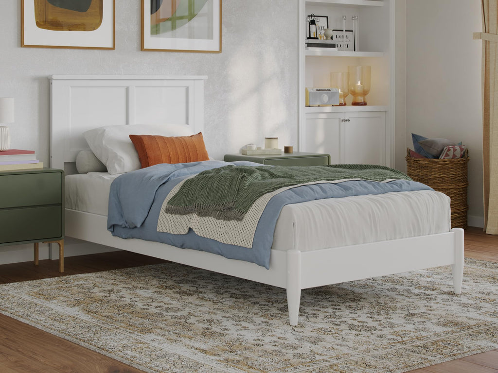 Afi, Charlotte Twin Xl Solid Wood Low Profile Platform Bed, White