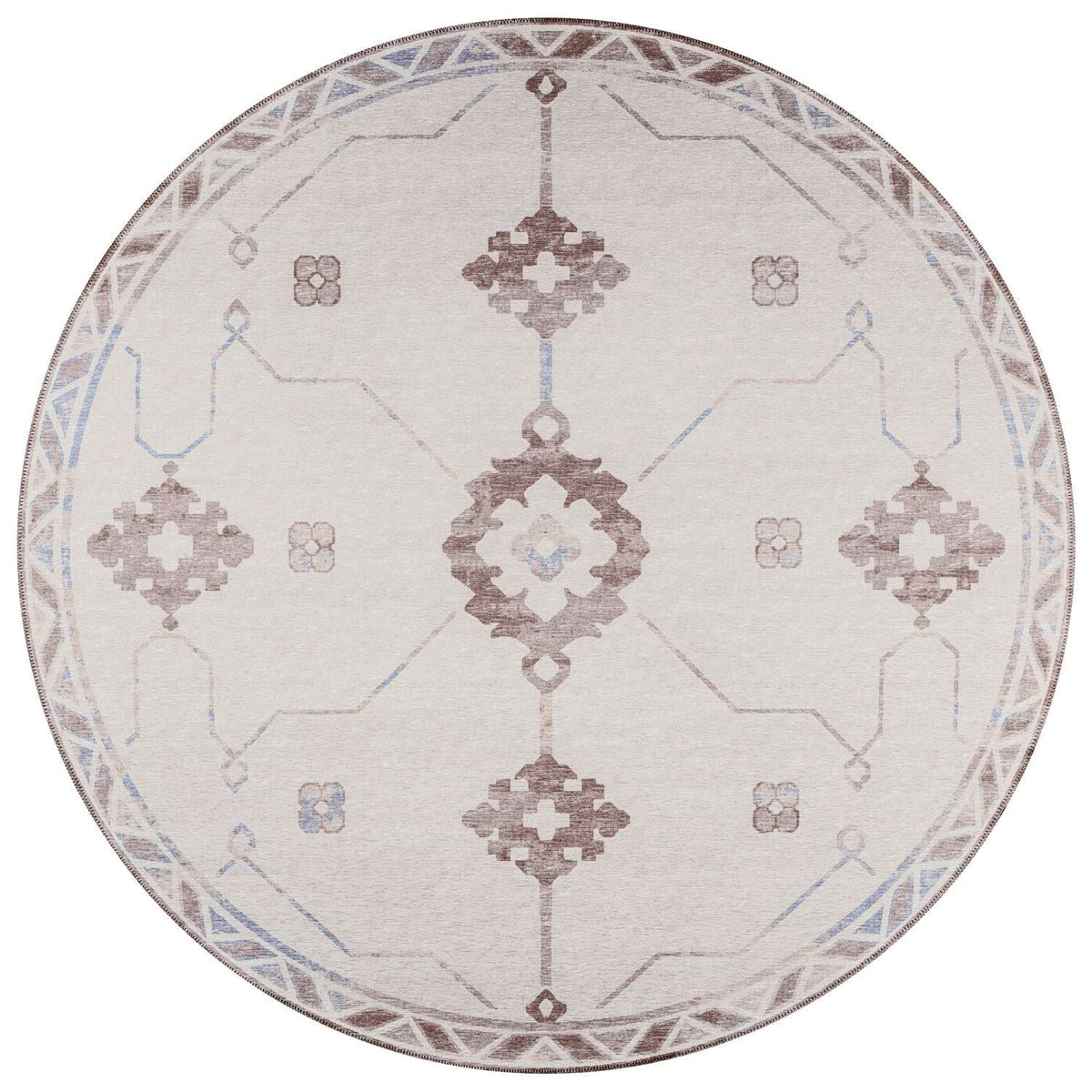 Sedona Sn16 Ivory Transitional Rug Round 8' X 8'