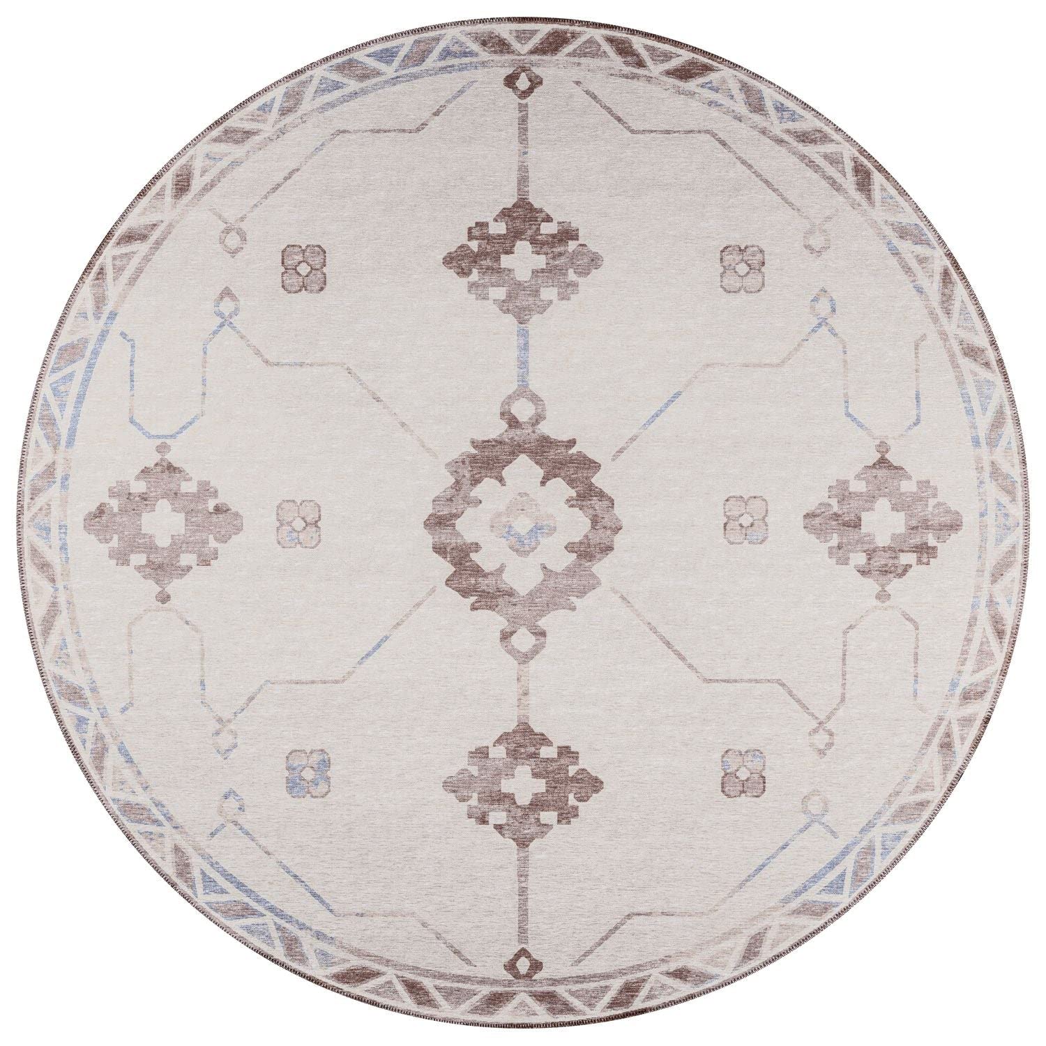 Sedona Sn16 Ivory Transitional Rug Round 8' X 8'