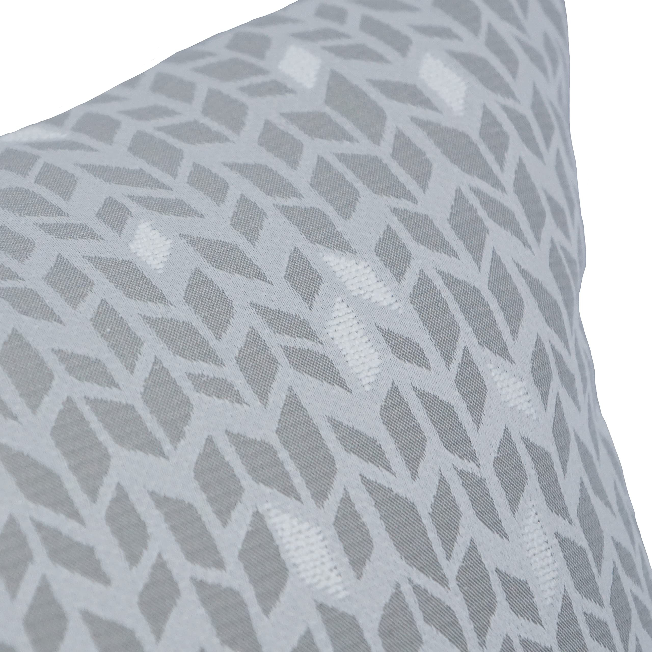 Blazing Needles Square Polyester Jacquard Throw Pillow, 17&quot;, Banyan Linen