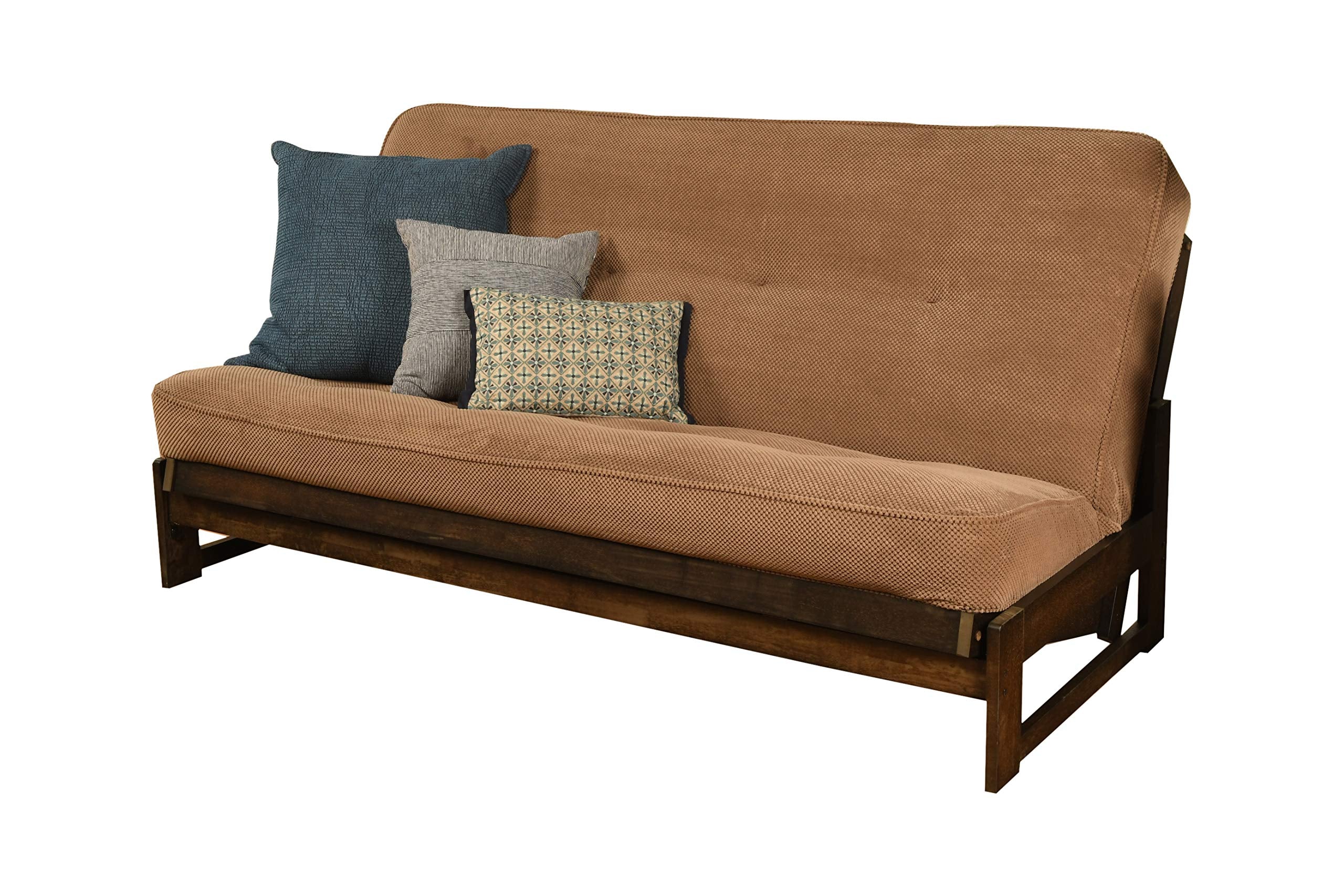 Kodiak Furniture Aspen Futon With Fabric Mattress In Marmont Mocha/Brown