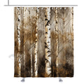TheBlackSpot Birch Tree Shower Curtain Rustic Bath Curtains Decor Sets Grommet with Hooks 72W x 72H inches