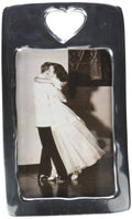 Mariposa OPEN HEART 4X6 FRAME | Silver | BRILLANTE | FRAMES | DECORATIVE PHOTO FRAMES | RECYCLED SANDCAST ALUMINUM | HANDMADE in