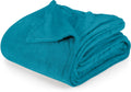Utopia Bedding Turquoise Fleece Blanket Queen Size Lightweight Fuzzy Soft Anti-Static Microfiber Bed Blanket (90X90 Inch)