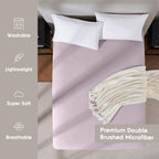 Nestl Grayish Purple California King Fitted Sheet, Extra Deep Pocket Cal King Fitted Sheet Only, 1800 Microfiber Fitted Bed Sheet, Ultra Soft Fitted Sheet California King Fits Up To 24 Inch Mattress