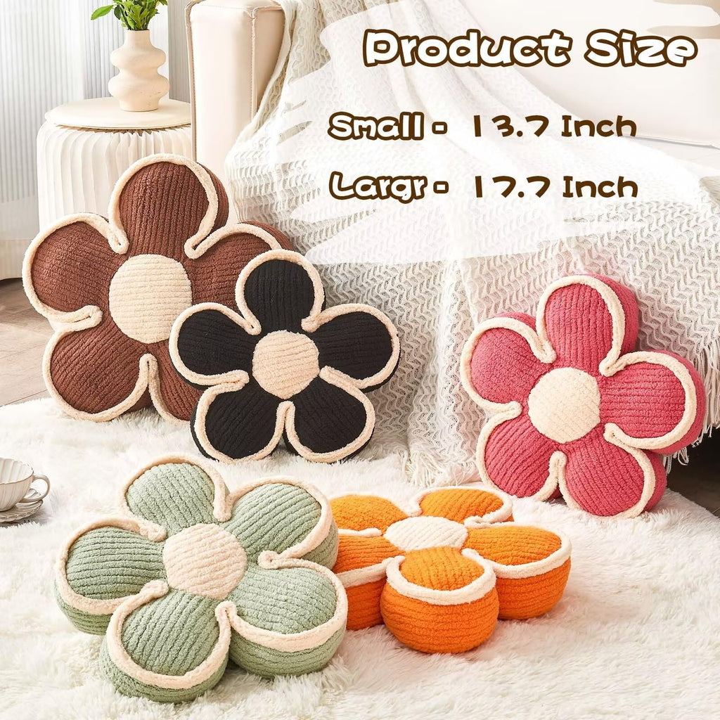 Kcvvcr Flower Pillow, Soft Flower Shaped Floor Cushion, Flower Decorative Throw Pillow, Cute Flower Seating Cushion, Flower Room