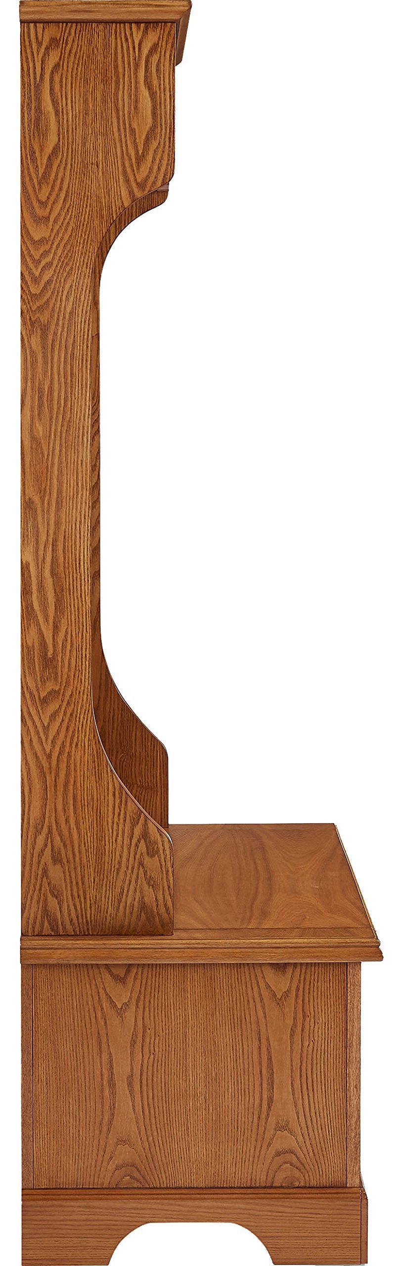 Crosley Furniture Campbell Hall Tree with Storage Bench and Coat Rack Hooks for Hanging, Oak