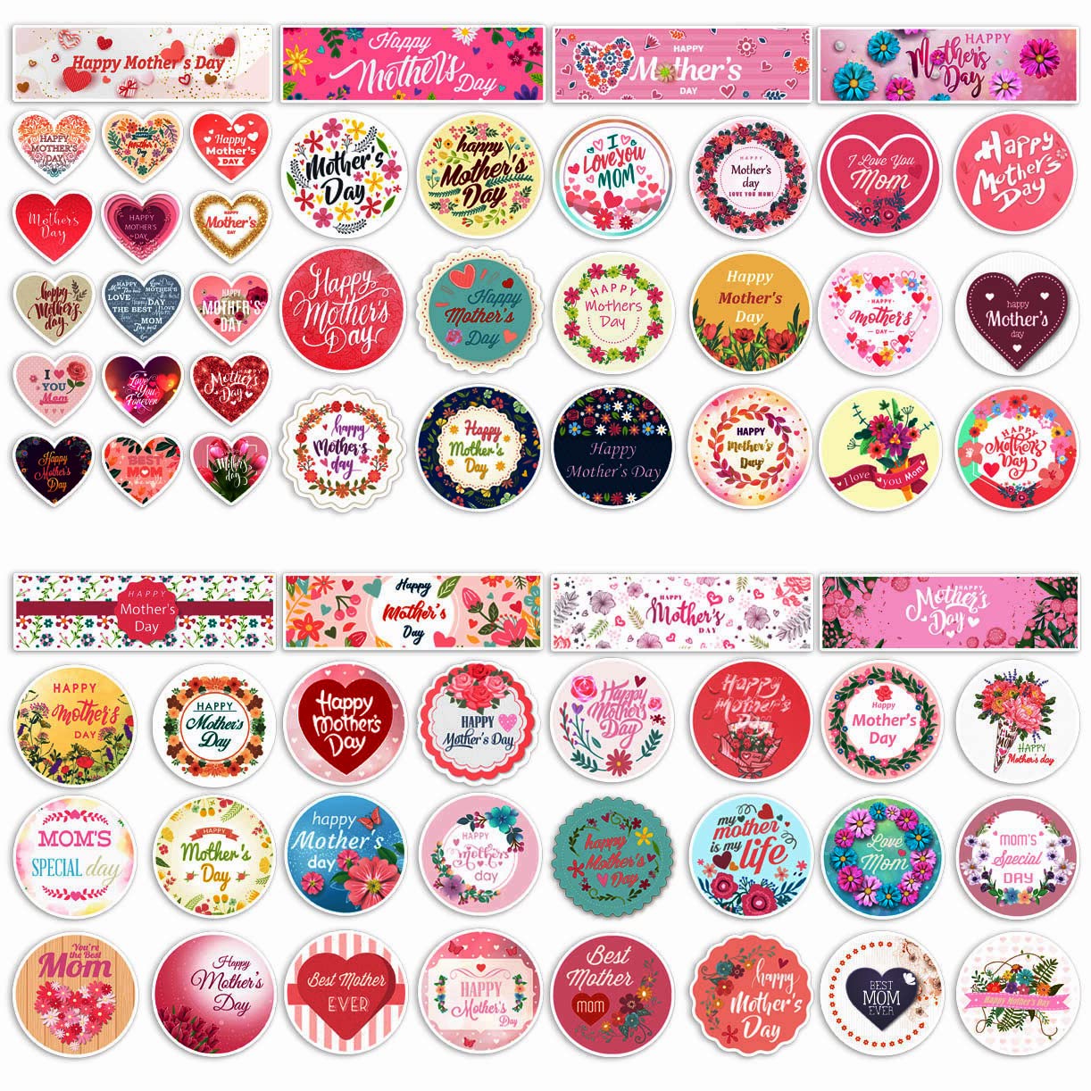 130Pcs Mothers Day Stickers Happy Mothers Day Stickers Mothers Day Labels Stickers Floral Envelope Seals Bulk For Mothers Day Gi
