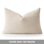 Miulee Pack Of 1 Dark Blue Boucle Throw Pillow Cover 12X20 Inch Decorative Couch Pillow Cover Textured Accent Solid Pillow Case Soft For Spring Cushion Chair Sofa Bedroom Livingroom Home Decor