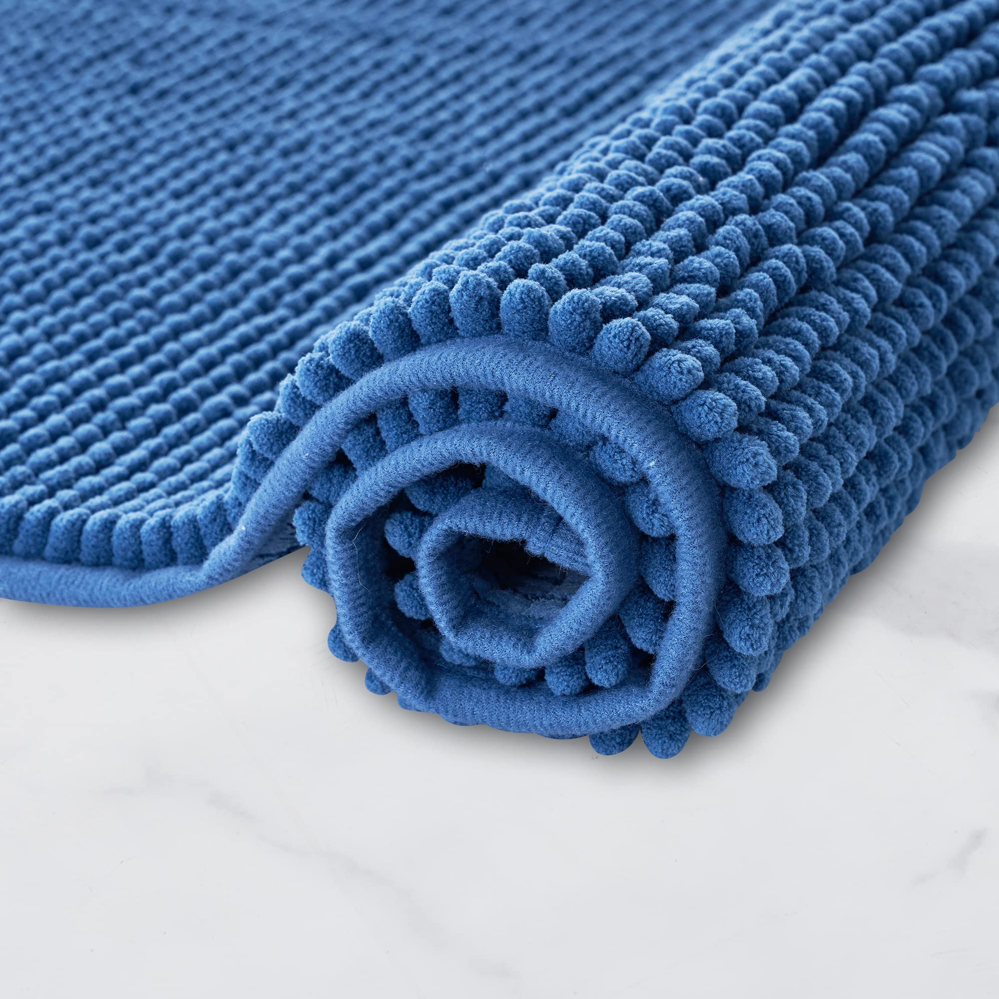 Decomira NonSlip Bath Mat, Can be Combined as a Bath Mat Set, Bathroom Rug, Washable Chenille, Shower Mat for Shower, Bathtubs,