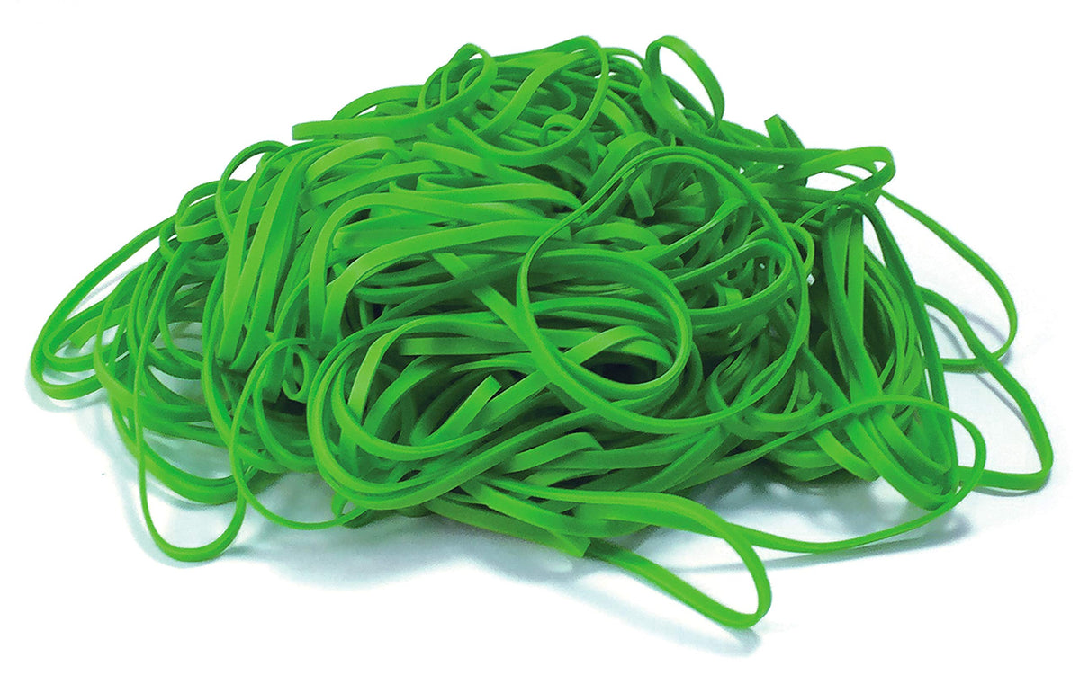 Better Office Products 200 Bright Green Rubber Bands, Size 33, 200/Bag