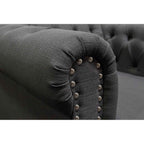Best Master Furniture Venice Upholstered Loveseat, Charcoal