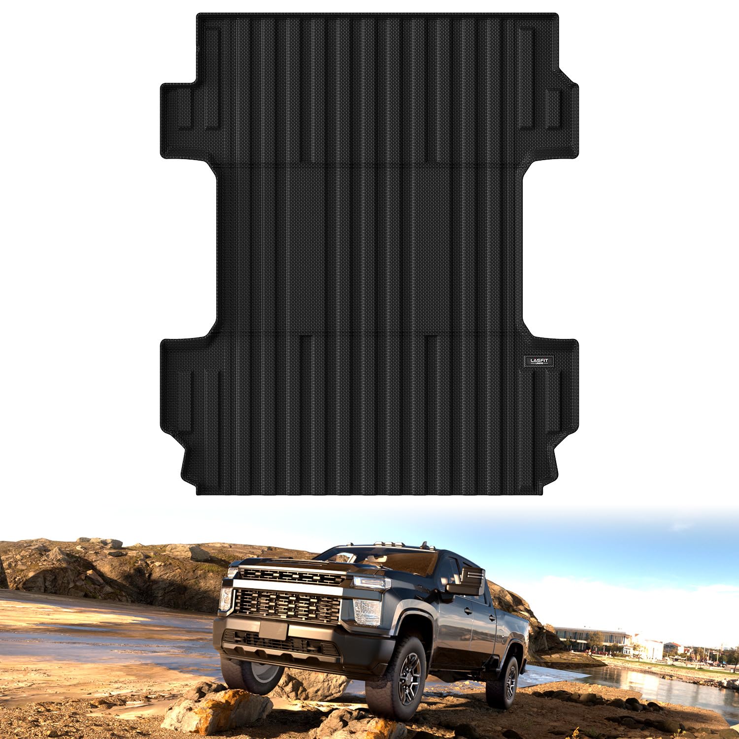 Lasfit Truck Bed Mat For Chevrolet Silverado 2500Hd/3500Hd | Gmc Sierra 2500Hd/3500Hd (Only Fit 6.8Ft, 82.25' Bed) 2020-2025 Al