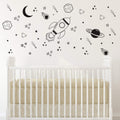 Space Wall Decal Nursery, Outer Space Decor, Rocket Decal, Boy Room Decor, Space Ship Decal, Space Themed Room, Planets Wall Dec