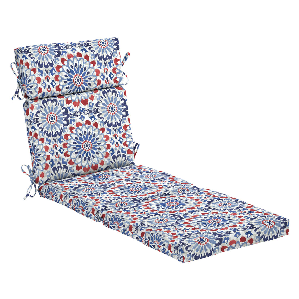 Arden Selections Outdoor Chaise Cushion, 22 X 77, Rain-Proof, Fade Resistant 22 X 77, Clark Blue