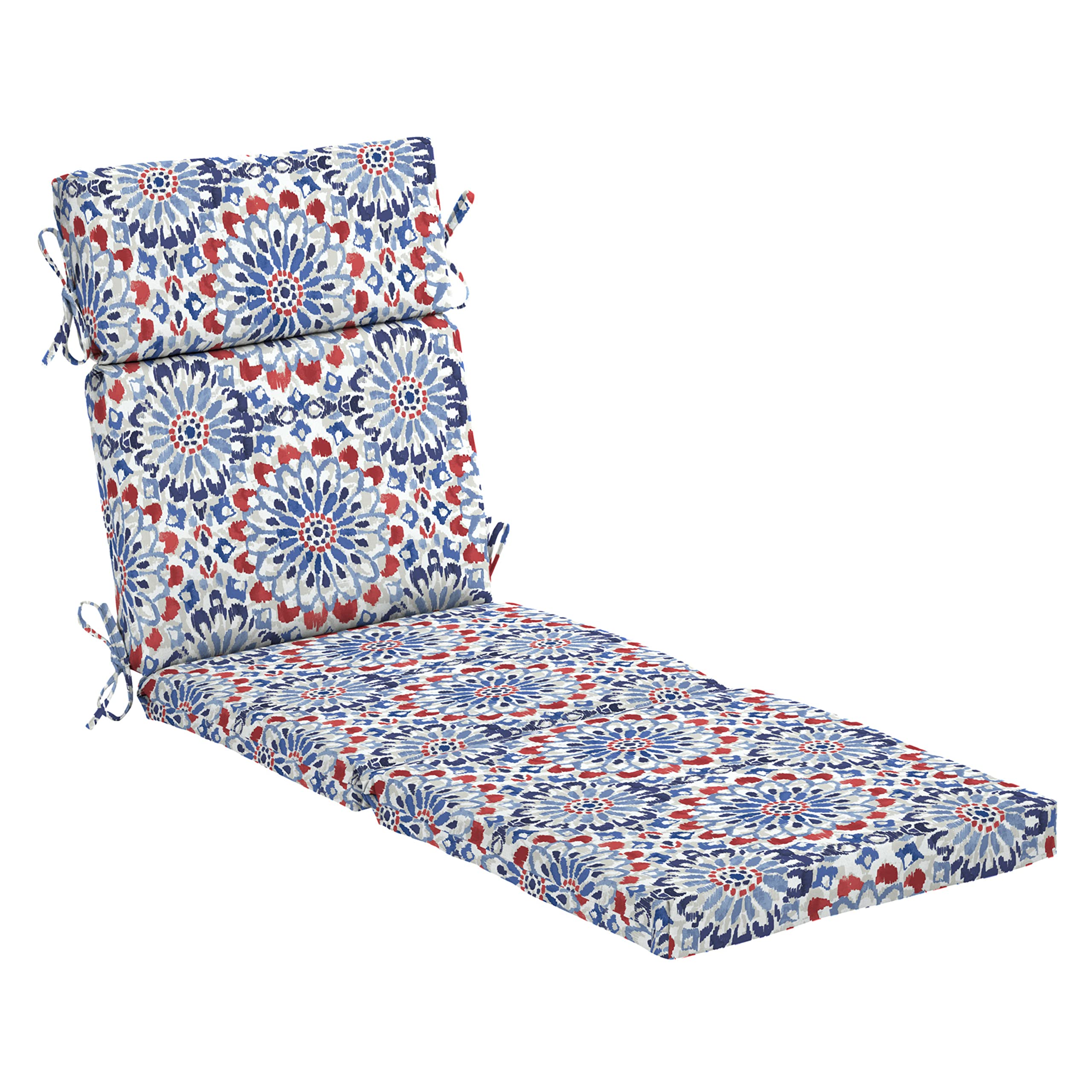 Arden Selections Outdoor Chaise Cushion, 22 X 77, Rain-Proof, Fade Resistant 22 X 77, Clark Blue