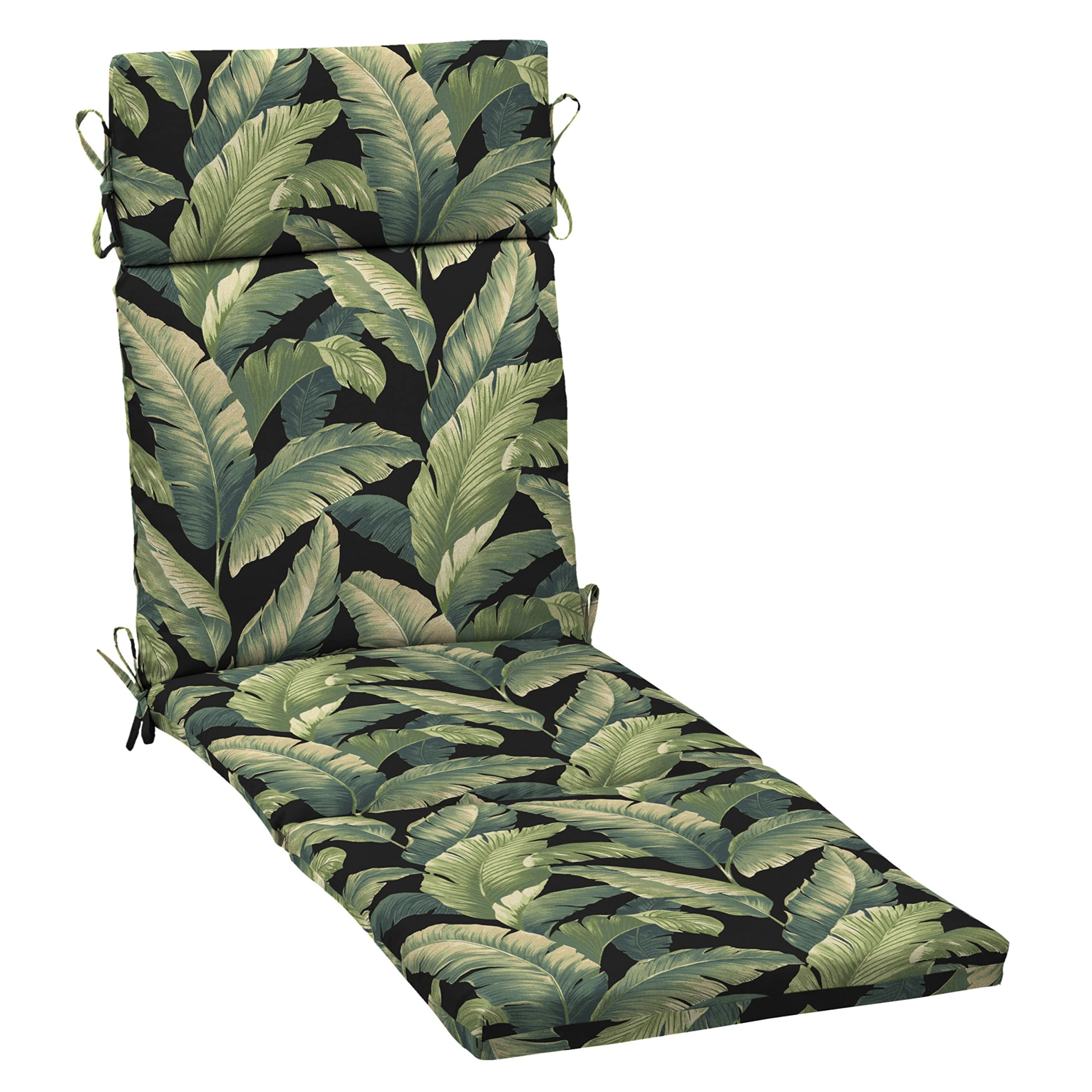 Arden Selections Outdoor Chaise Cushion, 21 X 72, Rain-Proof, Fade Resistant 72 X 21, Onyx Cebu