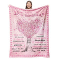Gevuto 12 Year Old Girl Birthday Gifts Blankets - 12Th Birthday Gifts/Decorations For Girls Throw 50' X 60' - 12 Year Old Girl