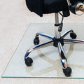 Floortex Glaciermat Heavy Duty Glass Chair Mat for Hard Floors & Carpets - 36 x 42