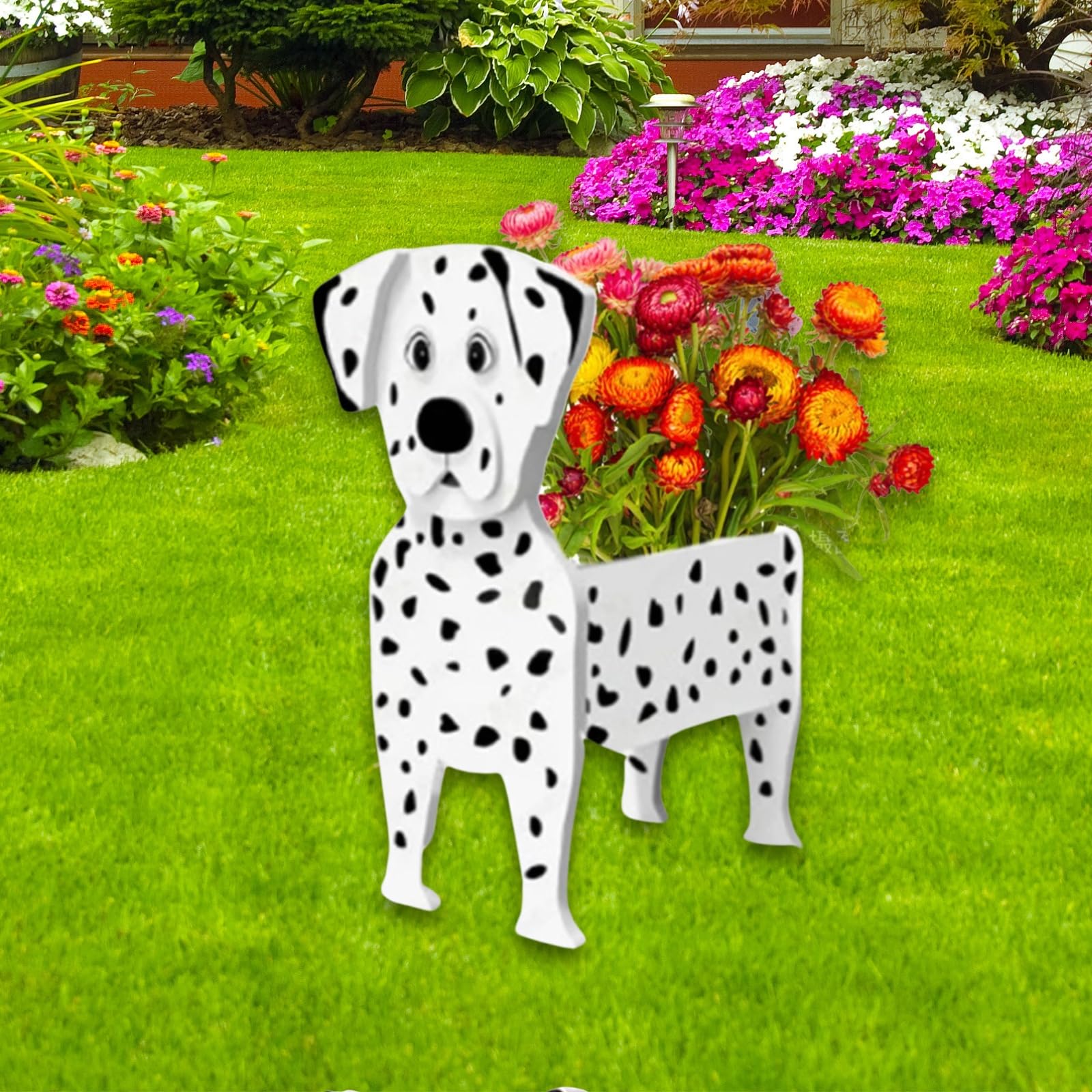Strolfay Dalmatian Dog Planter Plant Pots,Cute Dog Flower Planter,Gifts For Pet Lovers,Unique Animal Plant Pots,Office,Indoor Ou