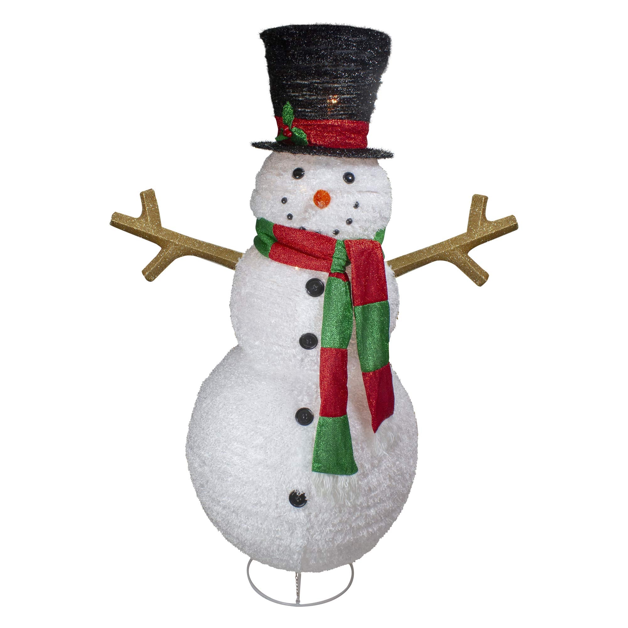 Northlight 60 Lighted Tinsel Snowman Outdoor Christmas Decoration