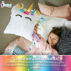 Pinwheel Crafts Unicorn Pillow Kit - DIY No Sewing Craft for Kids, Pink, Model PW0008b, Ages 6-12, Perfect Gift for Girls