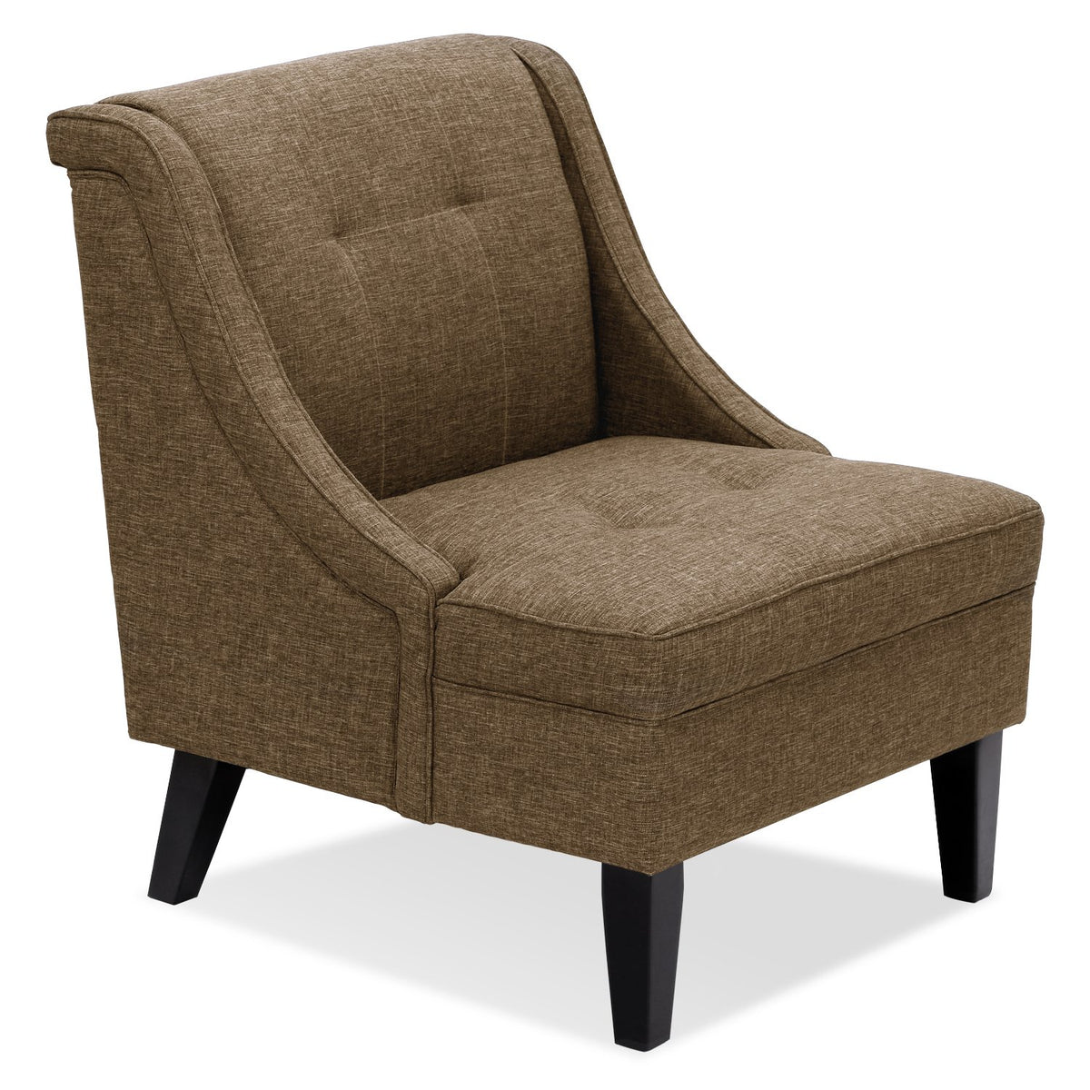 Furinno Euro Classic Fabric Accent Chair, Brown