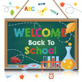 Wenqik Back To School Welcome Front Door Sign Hanging School Bus Pencil Blackboard Wood Classroom Decor Welcome Back To School D