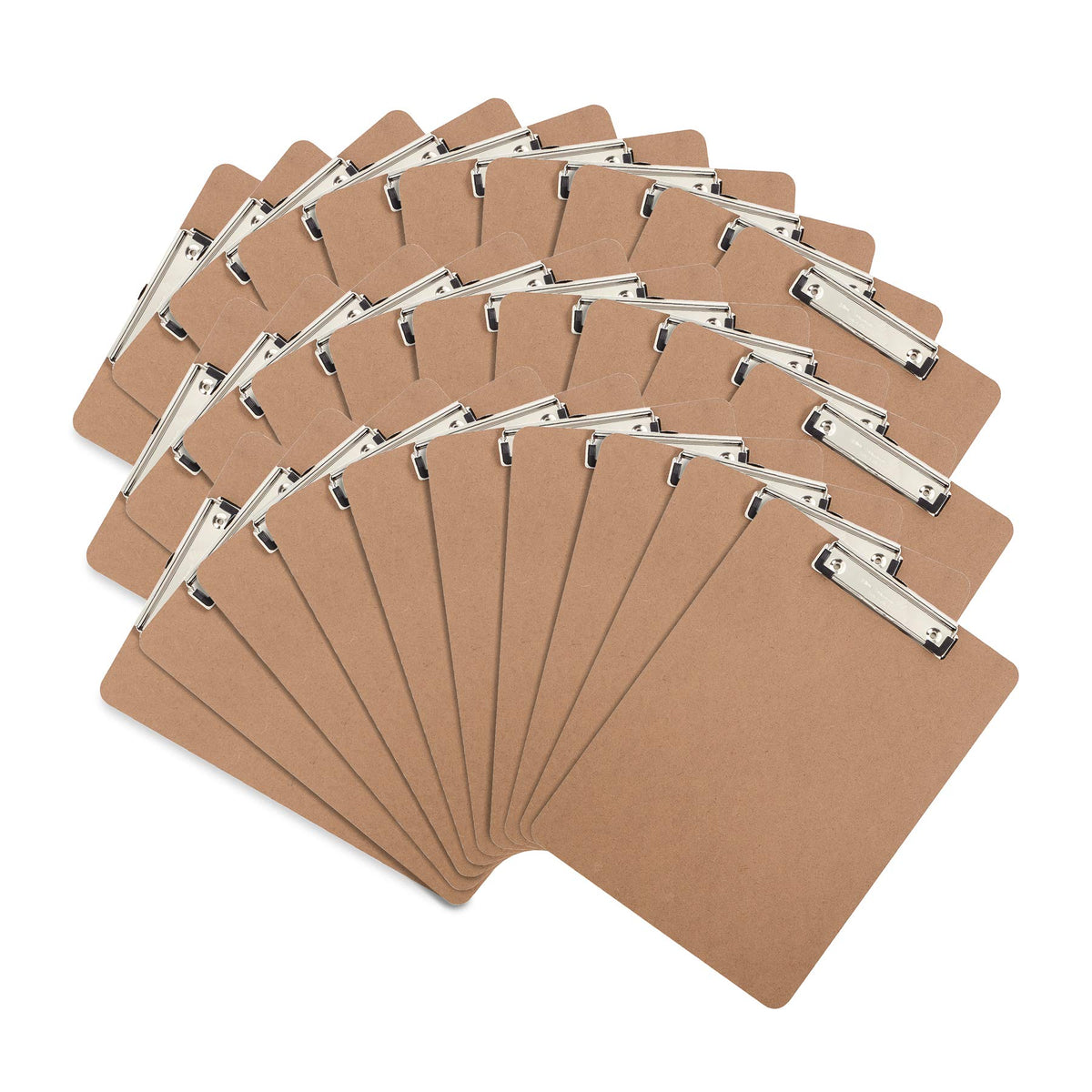 30 Hardboard Clipboards, Low Profile Clip, Designed For Classroom And Office Use, 30 Clip Boards