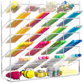 Beygorm Acrylic Vertical Marker Organizer For 250 Markers,Angled Pen Holders Desktop Organization,Clear Large Stationary Pencil